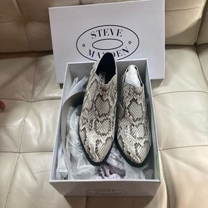 Steve Madden new in box snakeskin booties.